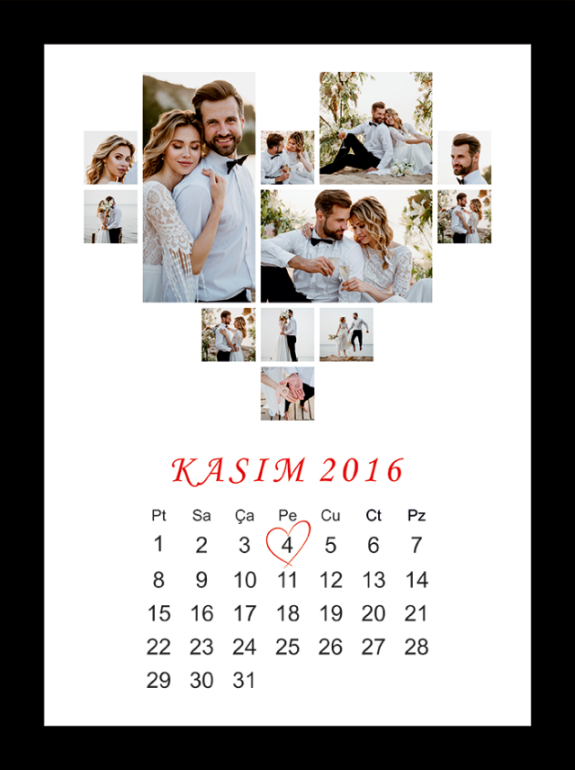 Kişiye Özel Lazer Kesim Fotoğraflı Anı Panosu – Sevgiliye Hediye – Model 11 - 1