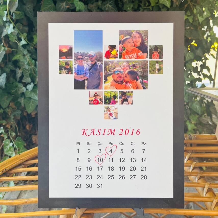 Kişiye Özel Lazer Kesim Fotoğraflı Anı Panosu – Sevgiliye Hediye – Model 11 - 3